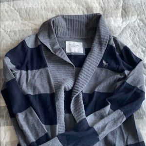 Navy blue and grey cardigan
